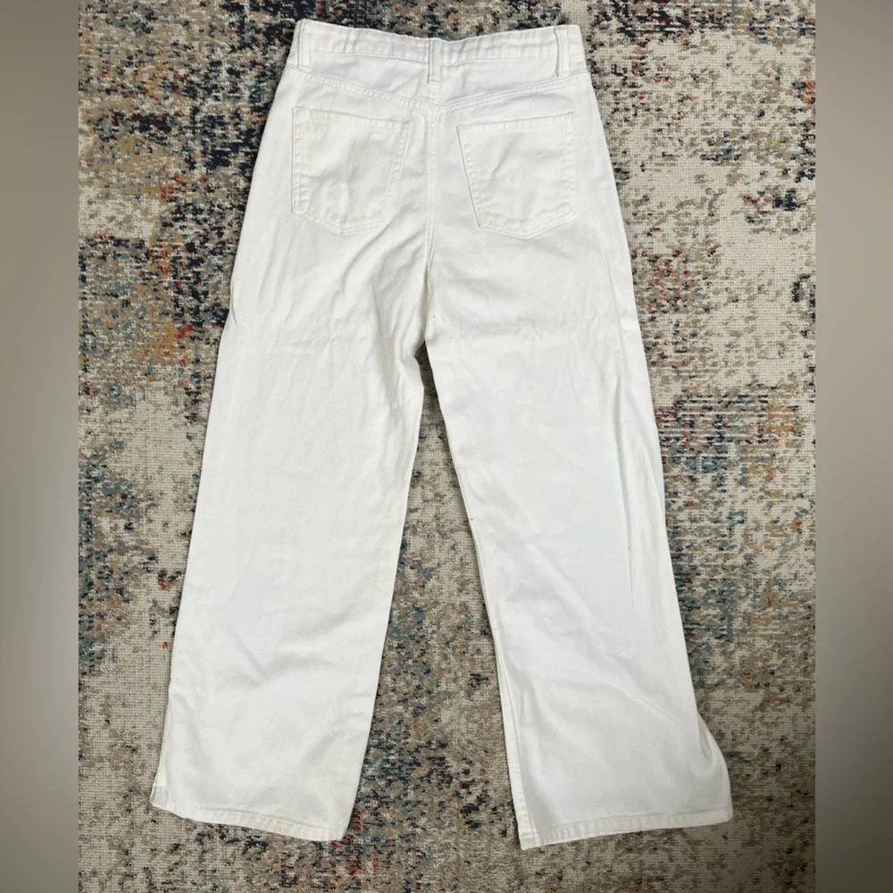 Girl H&M High-Waisted White flared Pants - Picture 8 of 9